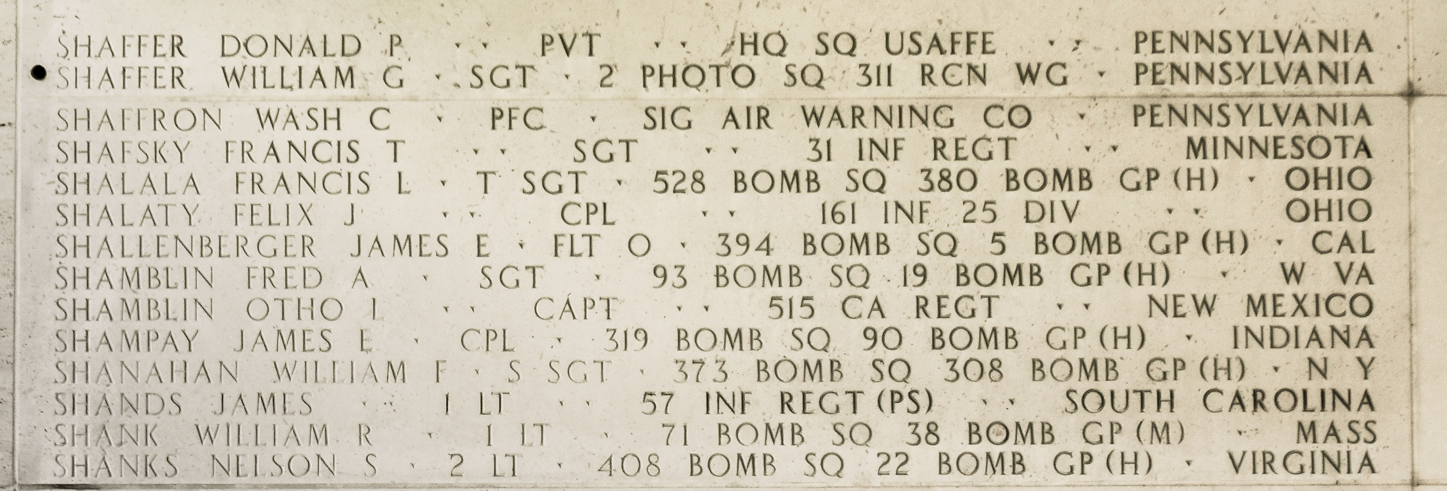 Wash C. Shaffron, Private First Class